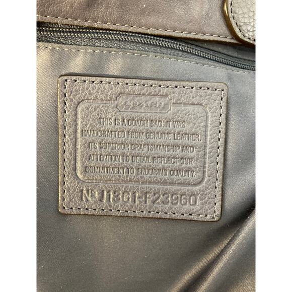 COACH F23960 PURPLE -GRAY PEBBLED LEATHER HOBO BAG - Picture 13 of 16